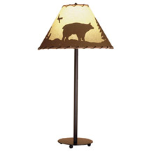 Meyda 48465 Northwoods Bear In the Woods Table Lamp