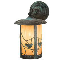 Meyda 48725 Fulton 8" Wide Song Bird Solid Mount Outdoor Wall Sconce
