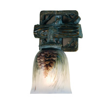 Meyda 49517 Pinecone 6" Wide Hand Painted Wall Sconce