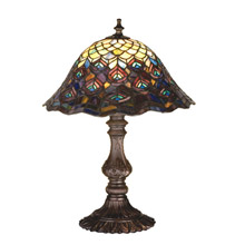 Meyda 67885 Tiffany Peacock Feathers Table Lamp