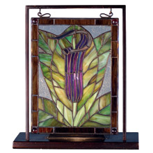 Meyda 68552 Jack-in-the-Pulpit 9.5"W X 10.5"H Lighted Mini Tabletop Window