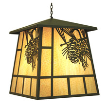 Meyda 70142 Stillwater Winter Pine Lantern Pendant