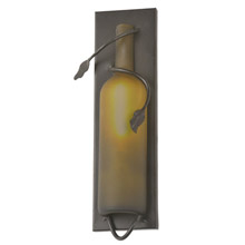 Meyda 99024 Tuscan Vineyard Frosted Green Wine Bottle Pocket Wall Sconce