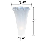 Favrile Small White Lily Lamp Shade - Meyda 10199