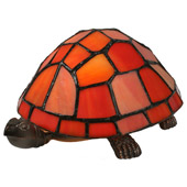 Novelty Turtle Tiffany Glass Accent Lamp - Meyda 10271