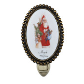 Victorian Christmas For The Love Of Santa Fused Oval Night Light - Meyda 107253