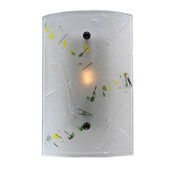 Contemporary Bel Volo Fused Glass Wall Sconce - Meyda 107667