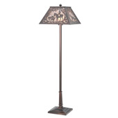 Rustic Fox Hunt Floor Lamp - Meyda 110194