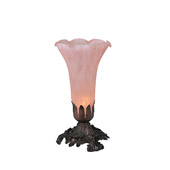 Victorian Pond Lily Pink Accent Lamp   - Meyda 11241