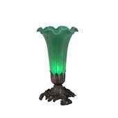 Victorian Pond Lily Green Accent Lamps - Meyda 11252