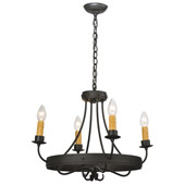 Classic/Traditional Franciscan Four Light Chandelier - Meyda 112632