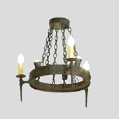 Traditional Warwick Six Light With Uplight Chandelier - Meyda 112811