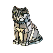Tiffany Cat Tiffany Glass  Accent Lamp - Meyda 11323