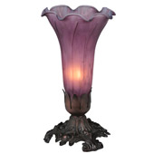 Victorian Pond Lily Lavender Accent Lamp - Meyda 11336