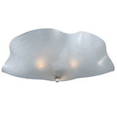 Contemporary Organic Art Glass Mist Flush Mount Ceiling Fixture - Meyda 114165