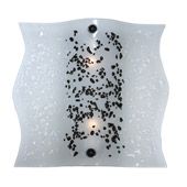 Contemporary Fused Glass Ice Age Wall Sconce - Meyda 114170