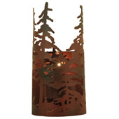 Rustic Tall Pines Wall Sconce - Meyda 117371
