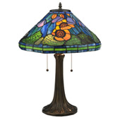 Tiffany Poppy Table Lamp - Meyda 119554