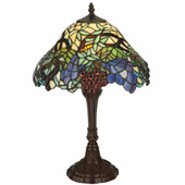 Tiffany Spiral Grape Table Lamp - Meyda 125093