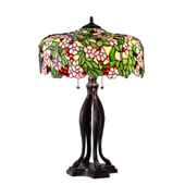 Tiffany Cherry Blossom 30" High Table Lamp - Meyda 126749