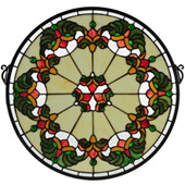 Tiffany Middleton Medallion Stained Glass Window - Meyda 127115