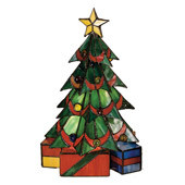 Tiffany Christmas Tree Accent Lamp - Meyda 12961