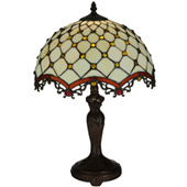 Tiffany Diamond & Jewel Table Lamp - Meyda 130761
