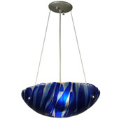 Contemporary Metro Fusion Azul Glass Inverted Pendant - Meyda 131204