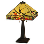 Craftsman/Mission Woodland Berries Table Lamp - Meyda 131507