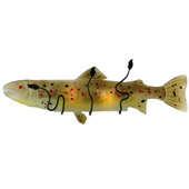 Contemporary Metro Fusion Brown Trout Glass Wall Sconce - Meyda 132286