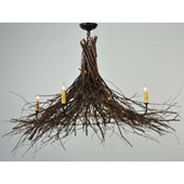 Rustic Twigs Four Light Chandelier - Meyda 132515