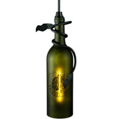Personalized Tuscan Vineyard Thirsty Owl Wine Bottle Mini Pendant - Meyda 137401