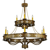 Traditional Byzantine Nine Light Chandelier - Meyda 137956