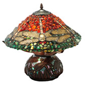Tiffany Dragonfly Agate Table Lamp - Meyda 138101