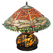 Tiffany Dragonfly Agate Table Lamp - Meyda 138102