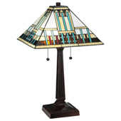 Craftsman/Mission Prairie Peaks Table Lamp - Meyda 138119