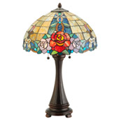 Tiffany Rose Vine Table Lamp - Meyda 138121