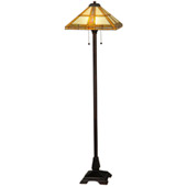 Craftsman/Mission Prairie Straw Floor Lamp - Meyda 138769