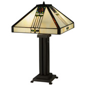 Craftsman/Mission Pasadena Rose Table Lamp - Meyda 139227