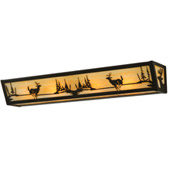 Rustic Deer At Lake Vanity Light - Meyda 139230