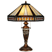 Craftsman/Mission Diamond Table Lamp - Meyda 139416