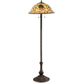 Rustic Burgundy Pinecone Floor Lamp - Meyda 139894