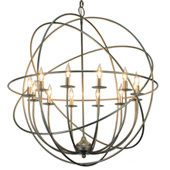 Contemporary Atomic Energy Caged 12 Light Chandelier - Meyda 139969