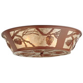 Rustic Whispering Pines Flush Mount Ceiling Fixture - Meyda 141946