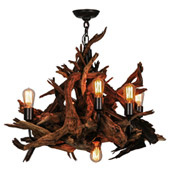 Rustic Driftwood Chandelier - Meyda 144568