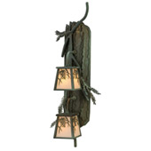 Rustic Valley View Pine Branch Vertical Wall Sconce - Meyda 145191