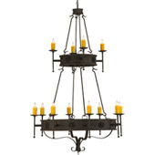 Traditional Lorenzo Gothic Twelve Light Chandelier - Meyda 145419