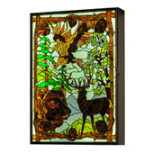 Rustic Wilderness Tiffany Led Backlit Window Box - Meyda 145706