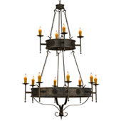 Traditional Lorenzo Gothic Twelve Light Chandelier - Meyda 145936