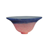 Pate-De-Verre 10"W Pink/Blue Bell Shade - Meyda 14640
